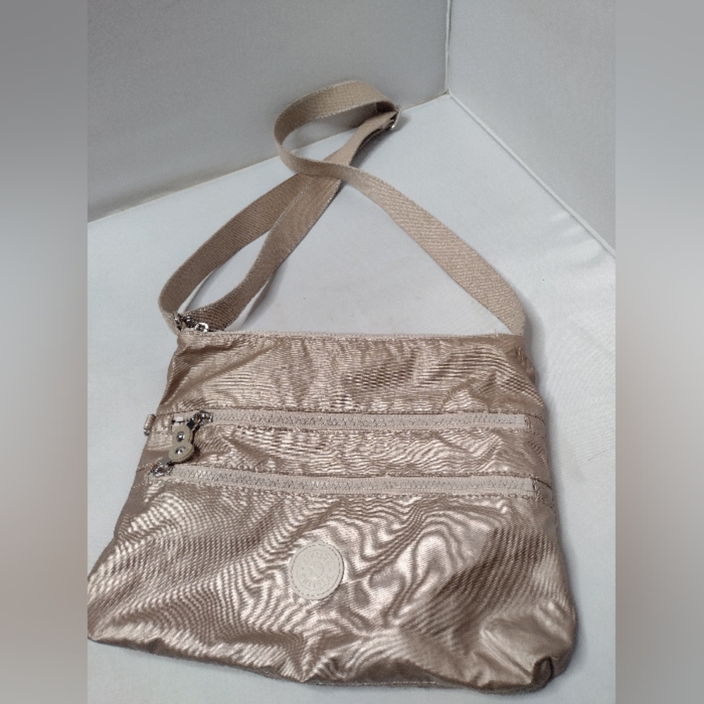 Kipling Crossbody Bag in Shimmering Tan